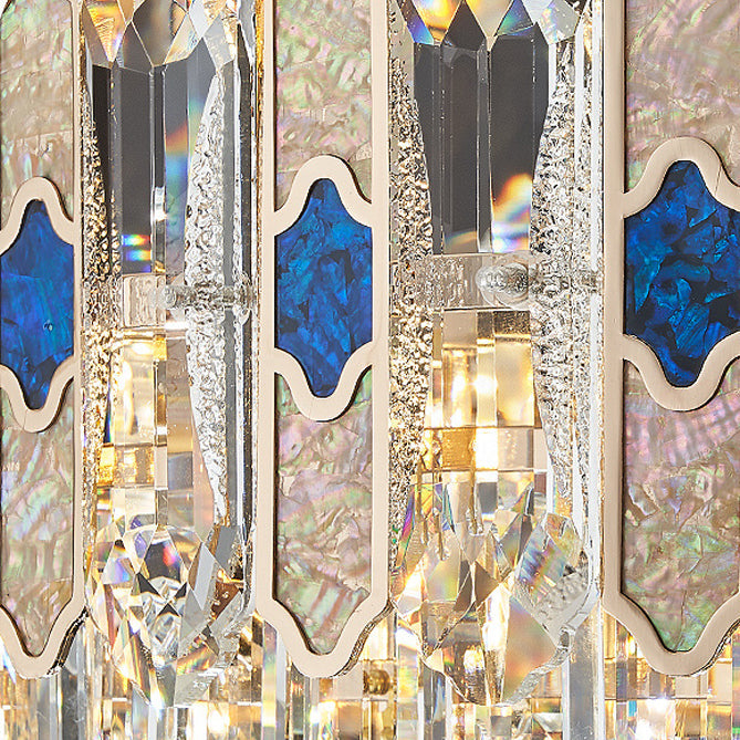 Trapezoid Crystal Aluminum 3/5/8 Light Wall Sconce Lamp