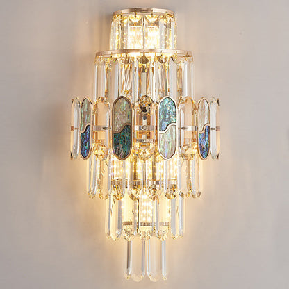 Trapezoid Crystal Aluminum 3/5/8 Light Wall Sconce Lamp