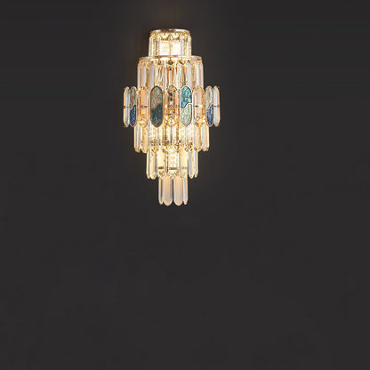 Trapezoid Crystal Aluminum 3/5/8 Light Wall Sconce Lamp