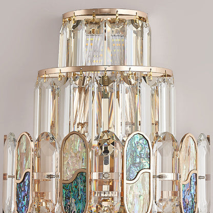Trapezoid Crystal Aluminum 3/5/8 Light Wall Sconce Lamp