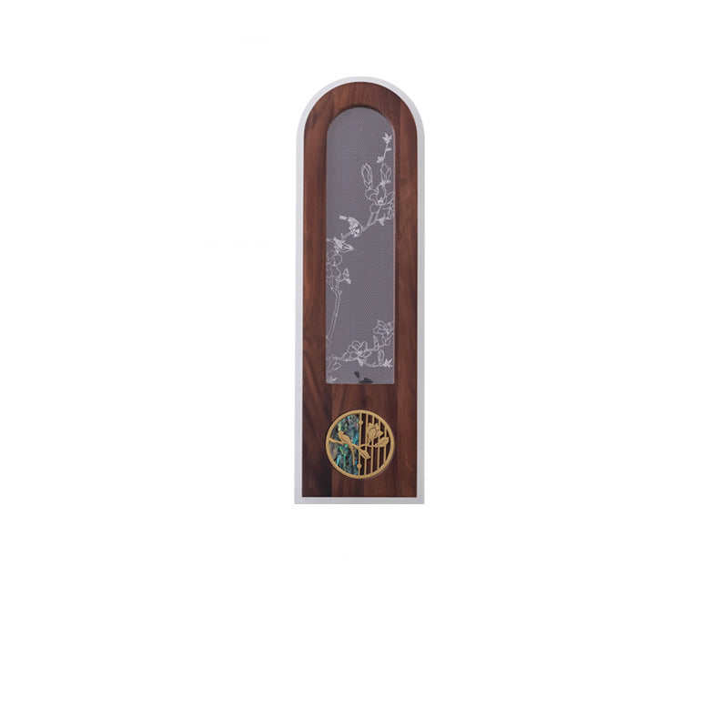 Chinese Black Walnut Acrylic LED Wall Sconce Lamp