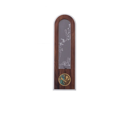 Chinese Black Walnut Acrylic LED Wall Sconce Lamp