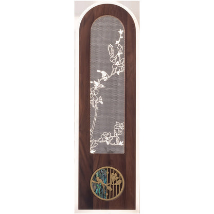 Chinese Black Walnut Acrylic LED Wall Sconce Lamp
