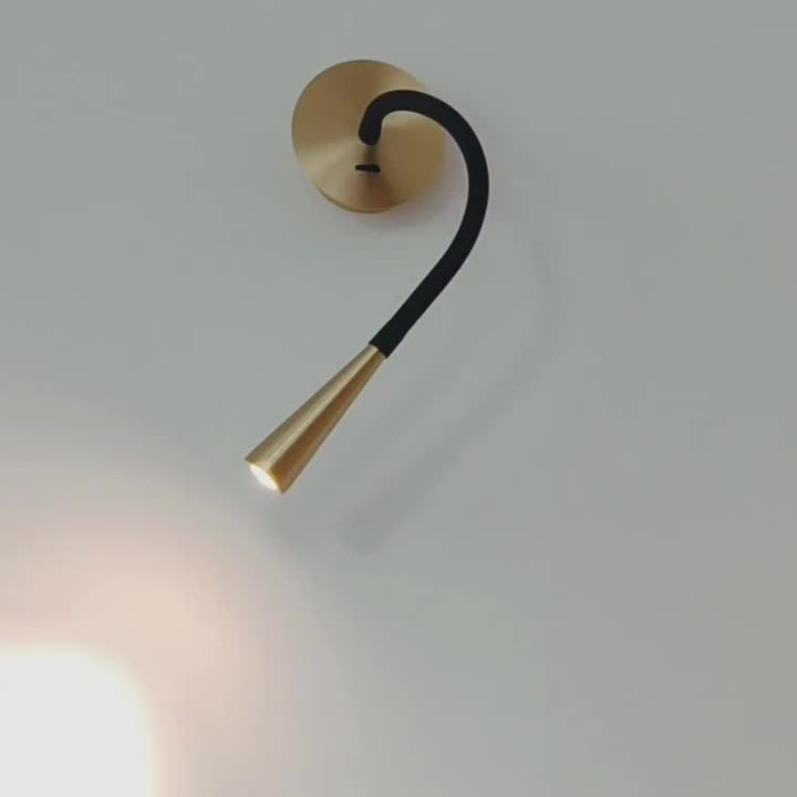 Nordic Tube Copper Silicone LED Wall Sconce Lamp