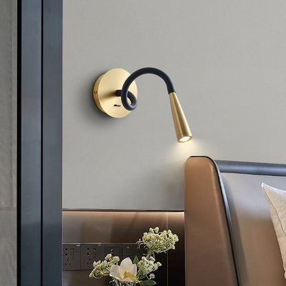 Nordic Tube Copper Silicone LED Wall Sconce Lamp