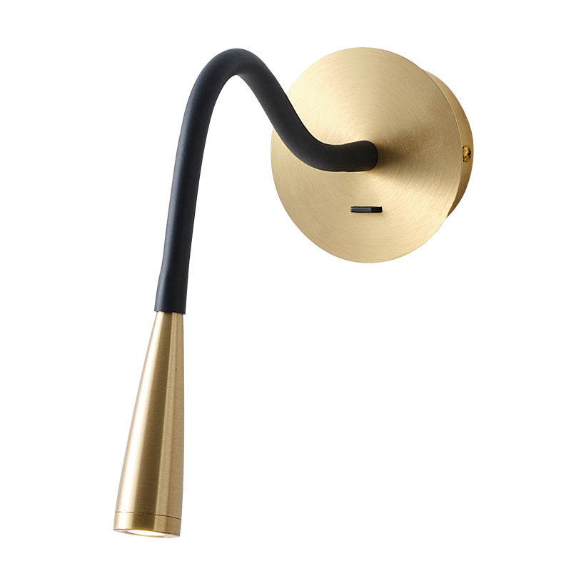 Nordic Tube Copper Silicone LED Wall Sconce Lamp