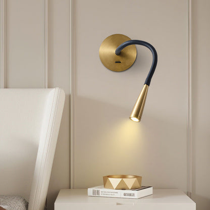 Nordic Tube Copper Silicone LED Wall Sconce Lamp