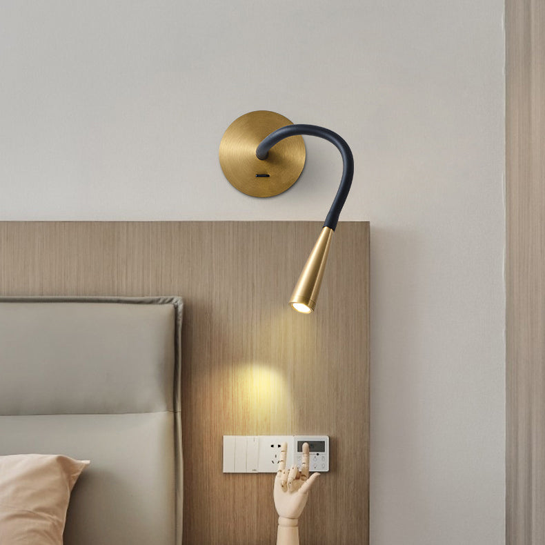 Nordic Tube Copper Silicone LED Wall Sconce Lamp