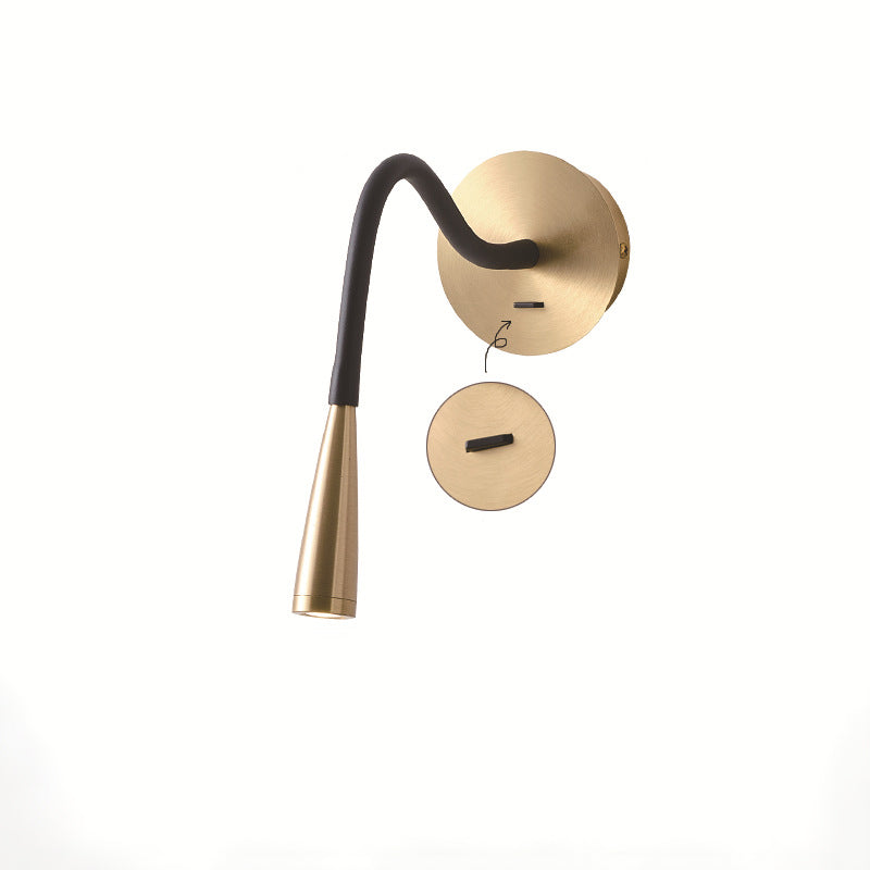 Nordic Tube Copper Silicone LED Wall Sconce Lamp