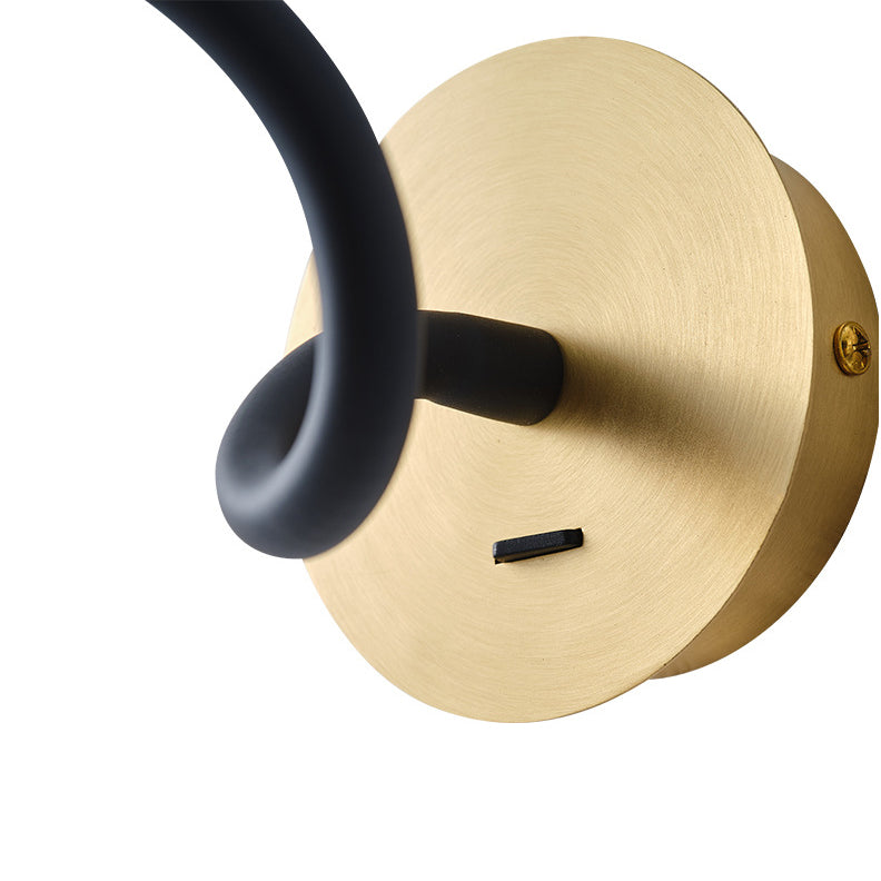 Nordic Tube Copper Silicone LED Wall Sconce Lamp