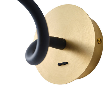 Nordic Tube Copper Silicone LED Wall Sconce Lamp