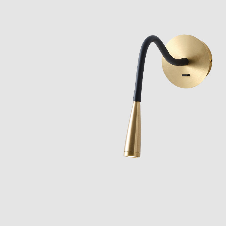 Nordic Tube Copper Silicone LED Wall Sconce Lamp