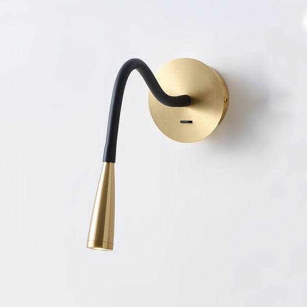 Nordic Tube Copper Silicone LED Wall Sconce Lamp