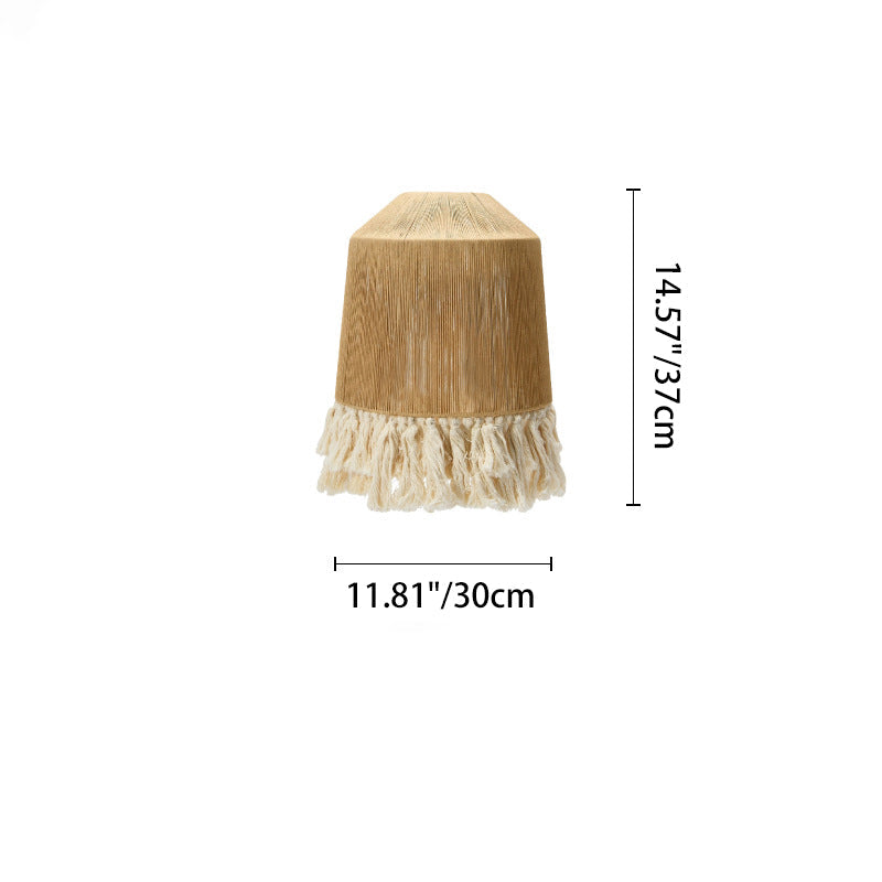 Japanese Cone Hemp Rope 1-Light Wall Sconce Lamp