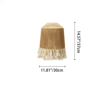 Japanese Cone Hemp Rope 1-Light Wall Sconce Lamp
