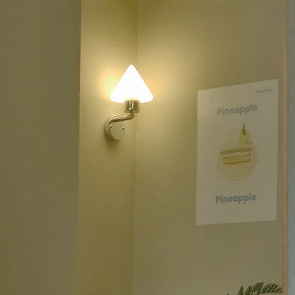 Modern Simplicity Cone Iron Glass 1-Light Wall Sconce Lamp