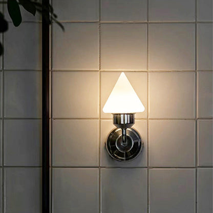 Modern Simplicity Cone Iron Glass 1-Light Wall Sconce Lamp