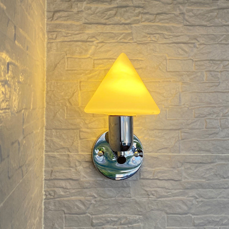 Modern Simplicity Cone Iron Glass 1-Light Wall Sconce Lamp