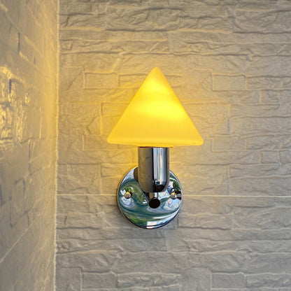 Modern Simplicity Cone Iron Glass 1-Light Wall Sconce Lamp