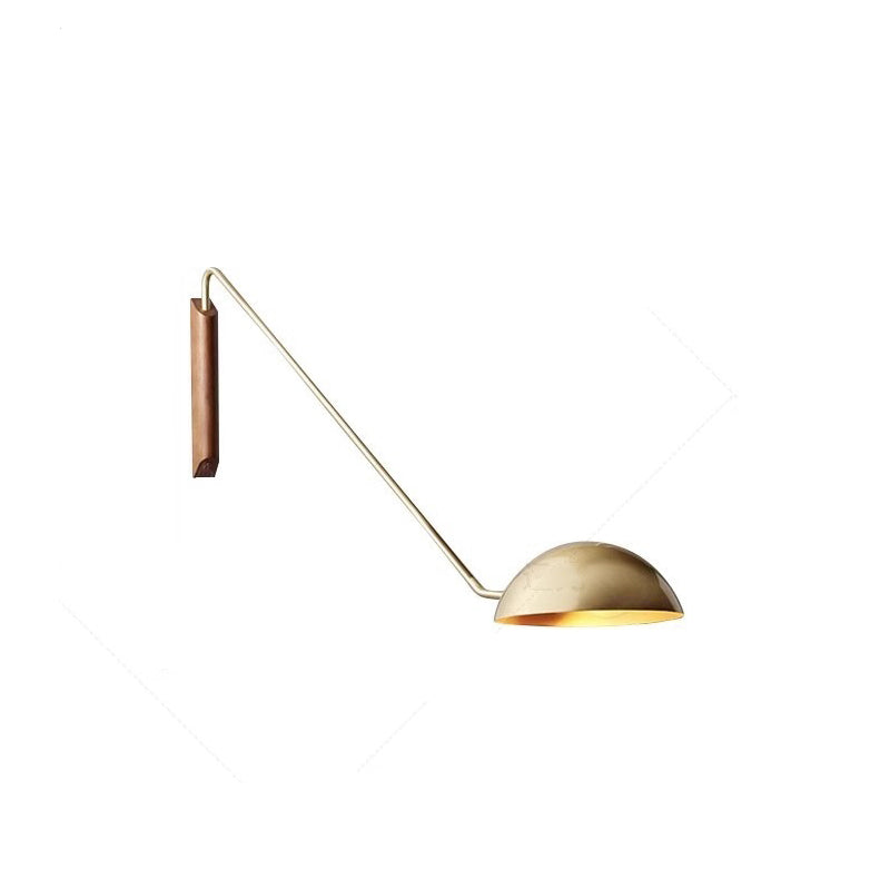 Industrial Hemisphere Iron 1-Light Wall Sconce Lamp