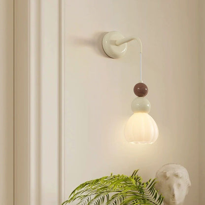 Modern Minimalist Ball Metal Glass 1-Light Wall Sconce Lamp