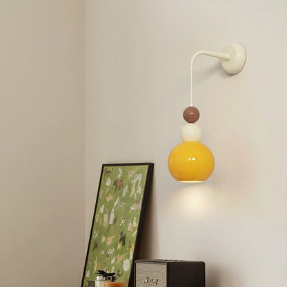 Modern Minimalist Ball Metal Glass 1-Light Wall Sconce Lamp