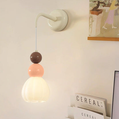Modern Minimalist Ball Metal Glass 1-Light Wall Sconce Lamp