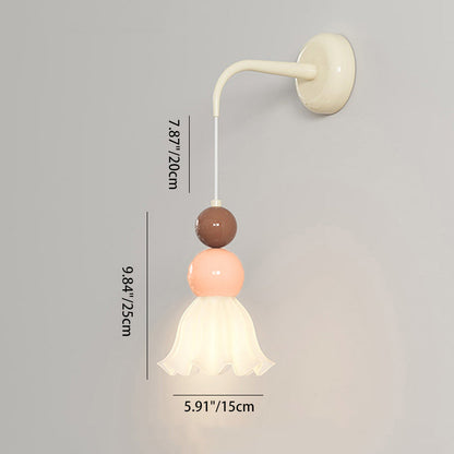 Modern Minimalist Ball Metal Glass 1-Light Wall Sconce Lamp