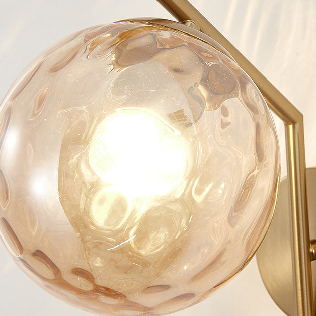 European Sphere Iron Glass 1-Light Wall Sconce Lamp
