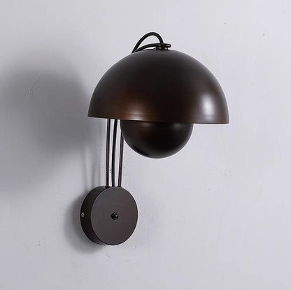 Traditional Rustic Dome Iron 1-Light Wall Sconce Lamp