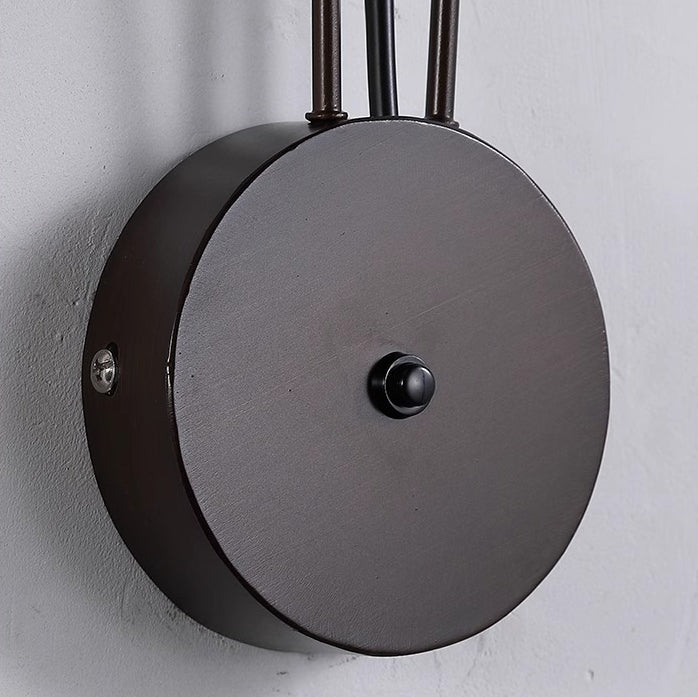 Traditional Rustic Dome Iron 1-Light Wall Sconce Lamp