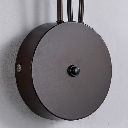 Traditional Rustic Dome Iron 1-Light Wall Sconce Lamp