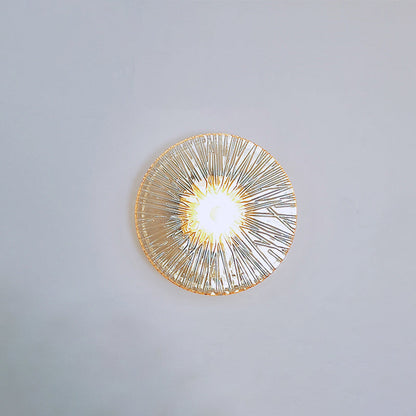 Modern Luxury Round Metal Glass LED Wall Sconce Lamp