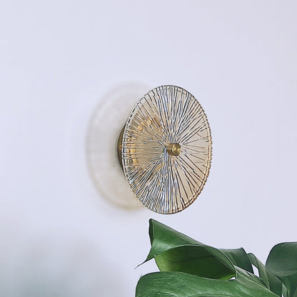 Modern Luxury Round Metal Glass LED Wall Sconce Lamp
