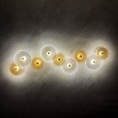 Modern Luxury Round Metal Glass LED Wall Sconce Lamp