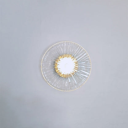 Modern Luxury Round Metal Glass LED Wall Sconce Lamp