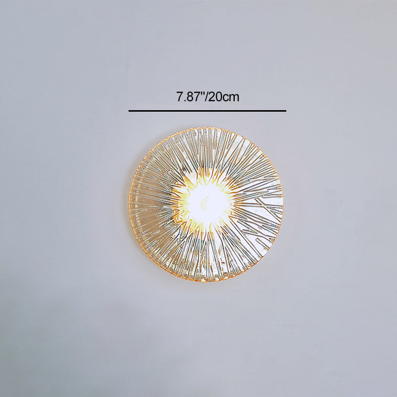 Modern Luxury Round Metal Glass LED Wall Sconce Lamp