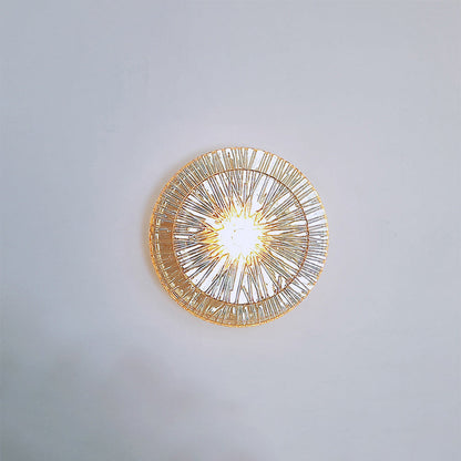 Modern Luxury Round Metal Glass LED Wall Sconce Lamp