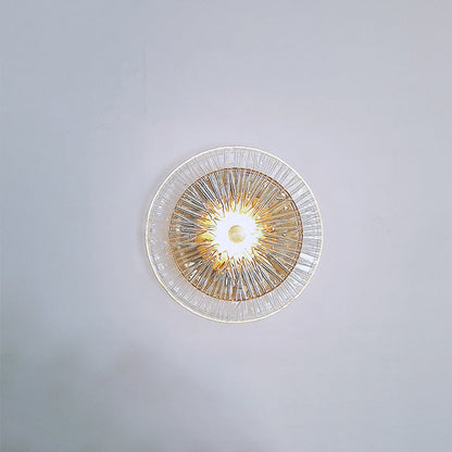 Modern Luxury Round Metal Glass LED Wall Sconce Lamp