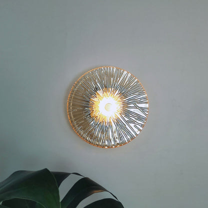 Modern Luxury Round Metal Glass LED Wall Sconce Lamp
