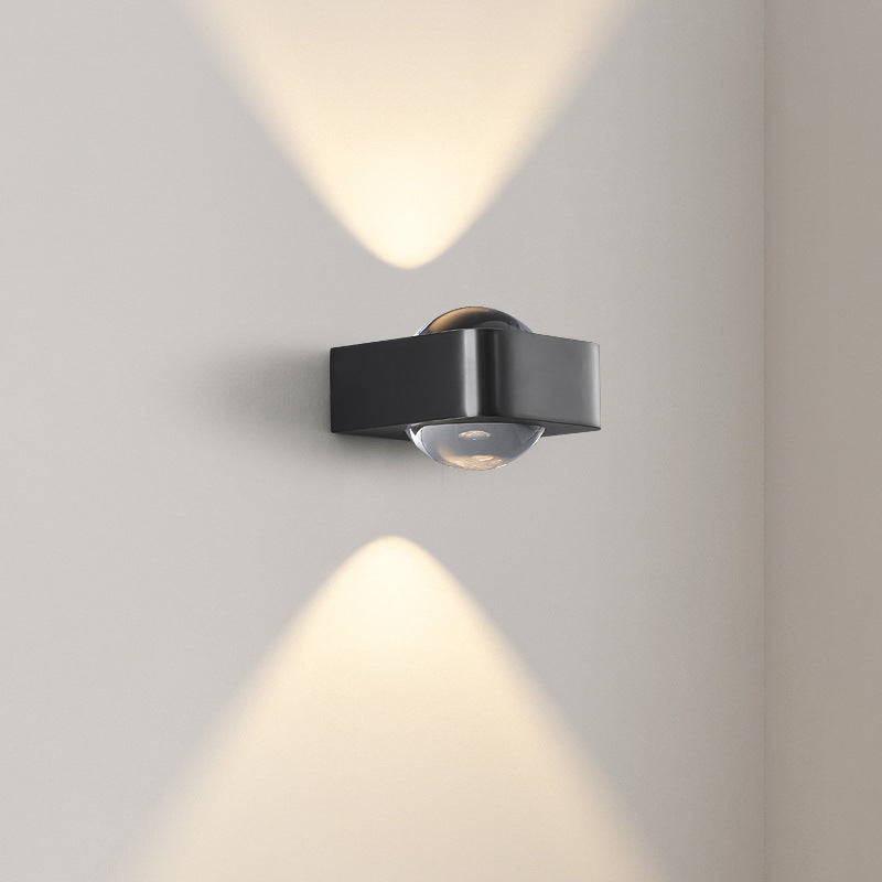 Scandinavian Stainless Steel Glass LED Wall Sconce Lamp