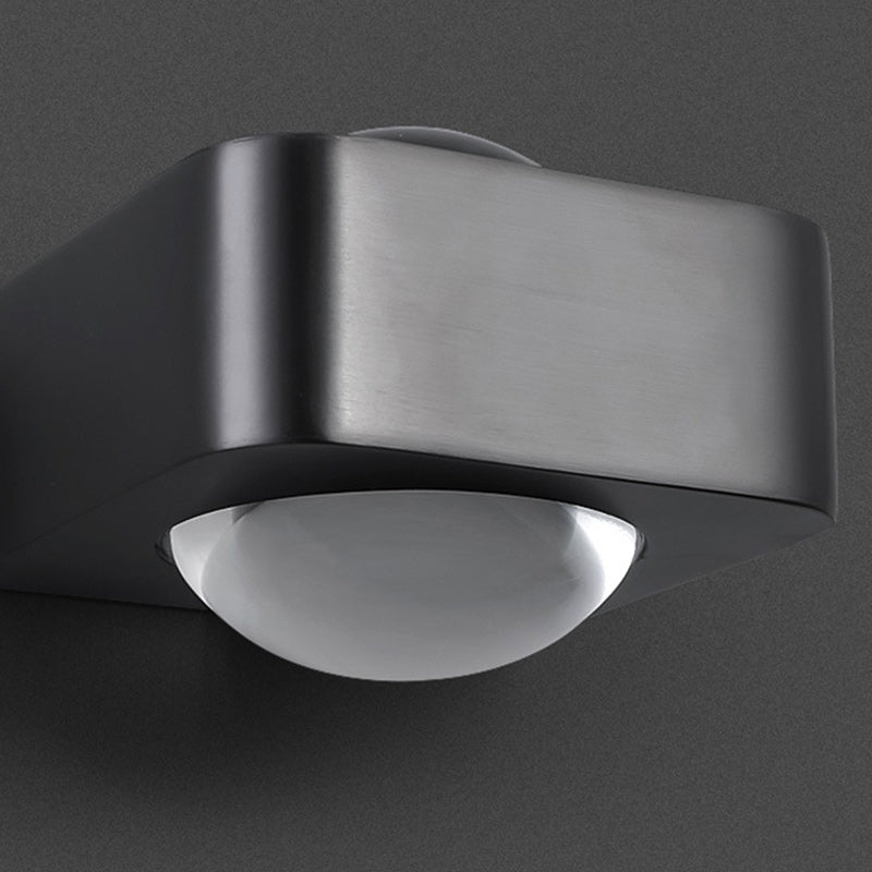 Scandinavian Stainless Steel Glass LED Wall Sconce Lamp