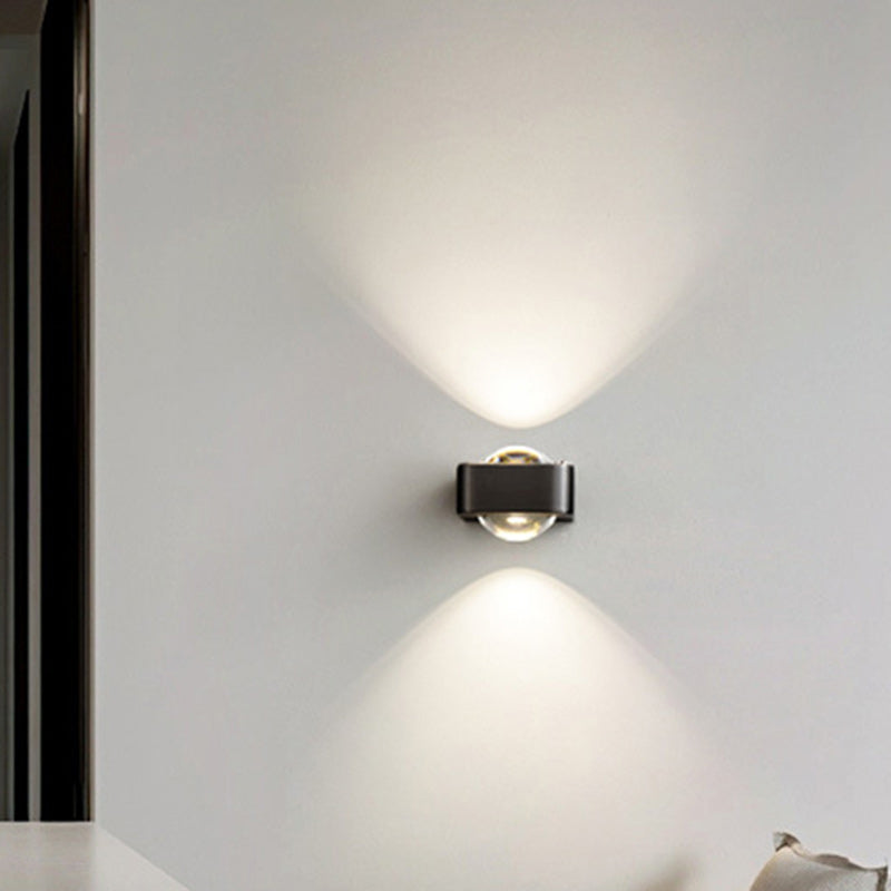 Scandinavian Stainless Steel Glass LED Wall Sconce Lamp