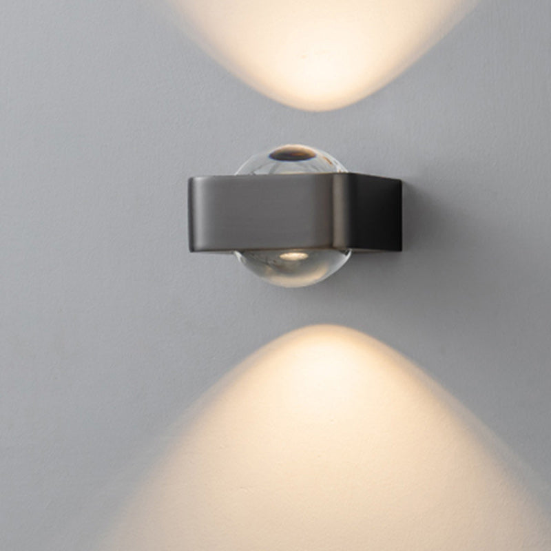 Scandinavian Stainless Steel Glass LED Wall Sconce Lamp