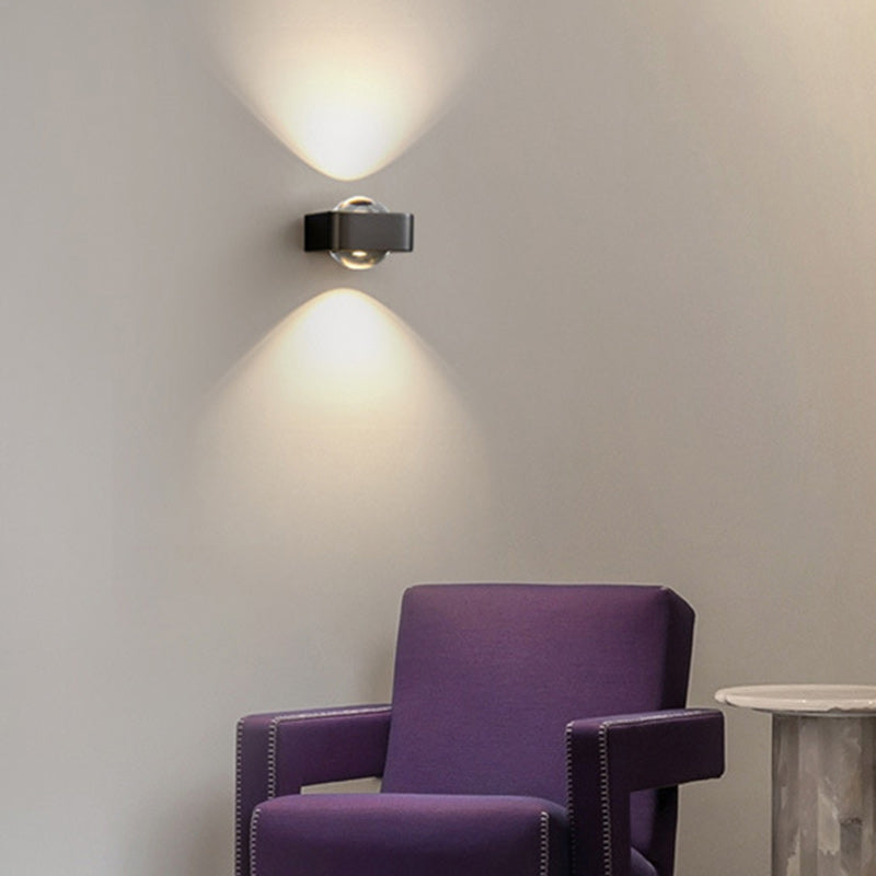 Scandinavian Stainless Steel Glass LED Wall Sconce Lamp