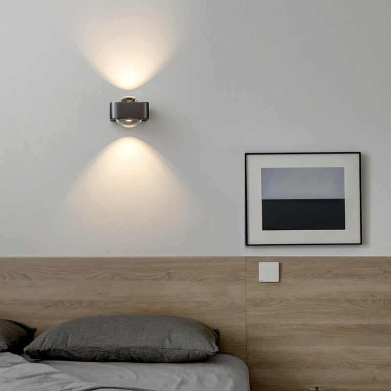 Scandinavian Stainless Steel Glass LED Wall Sconce Lamp