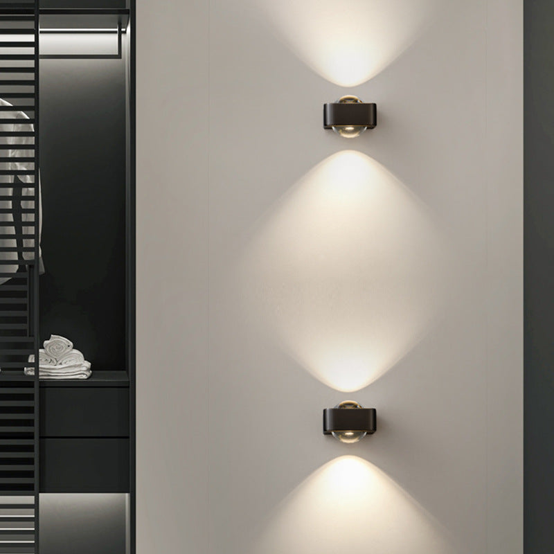 Scandinavian Stainless Steel Glass LED Wall Sconce Lamp