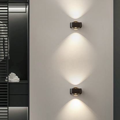 Scandinavian Stainless Steel Glass LED Wall Sconce Lamp