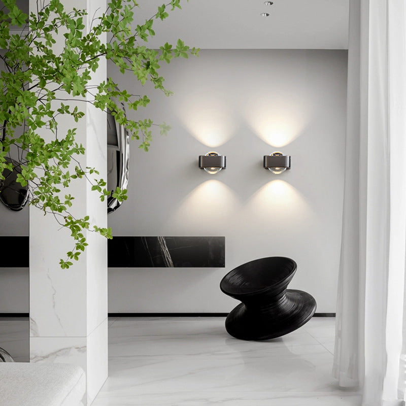Scandinavian Stainless Steel Glass LED Wall Sconce Lamp