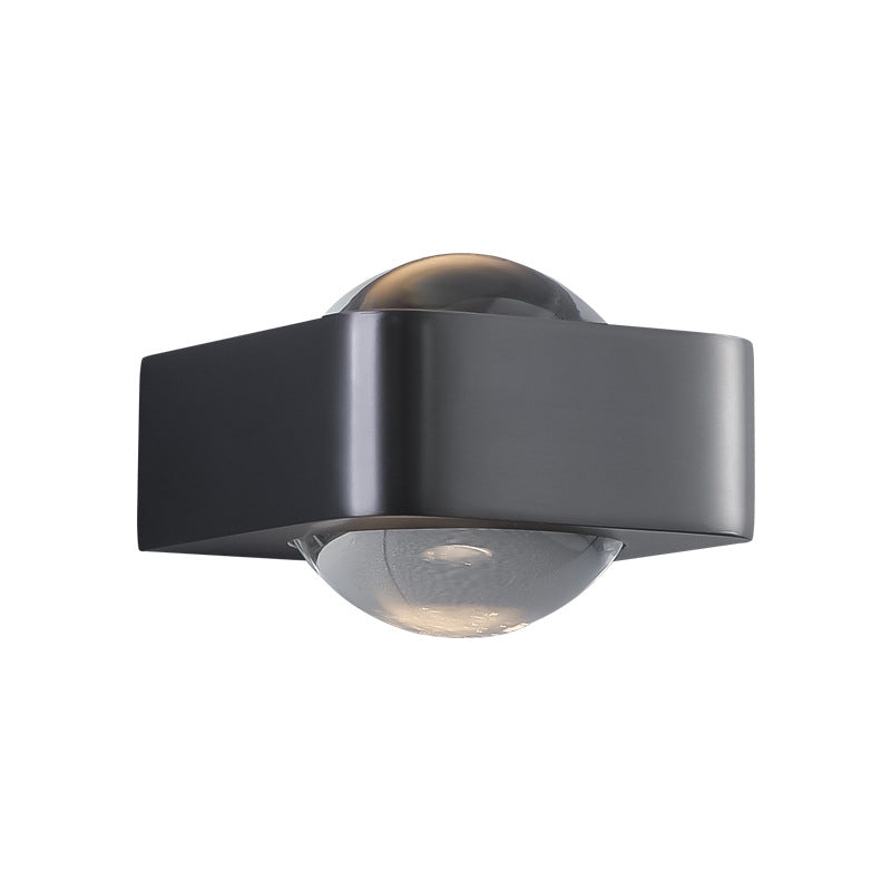 Scandinavian Stainless Steel Glass LED Wall Sconce Lamp